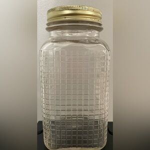 Vintage Clear Glass Canning Container